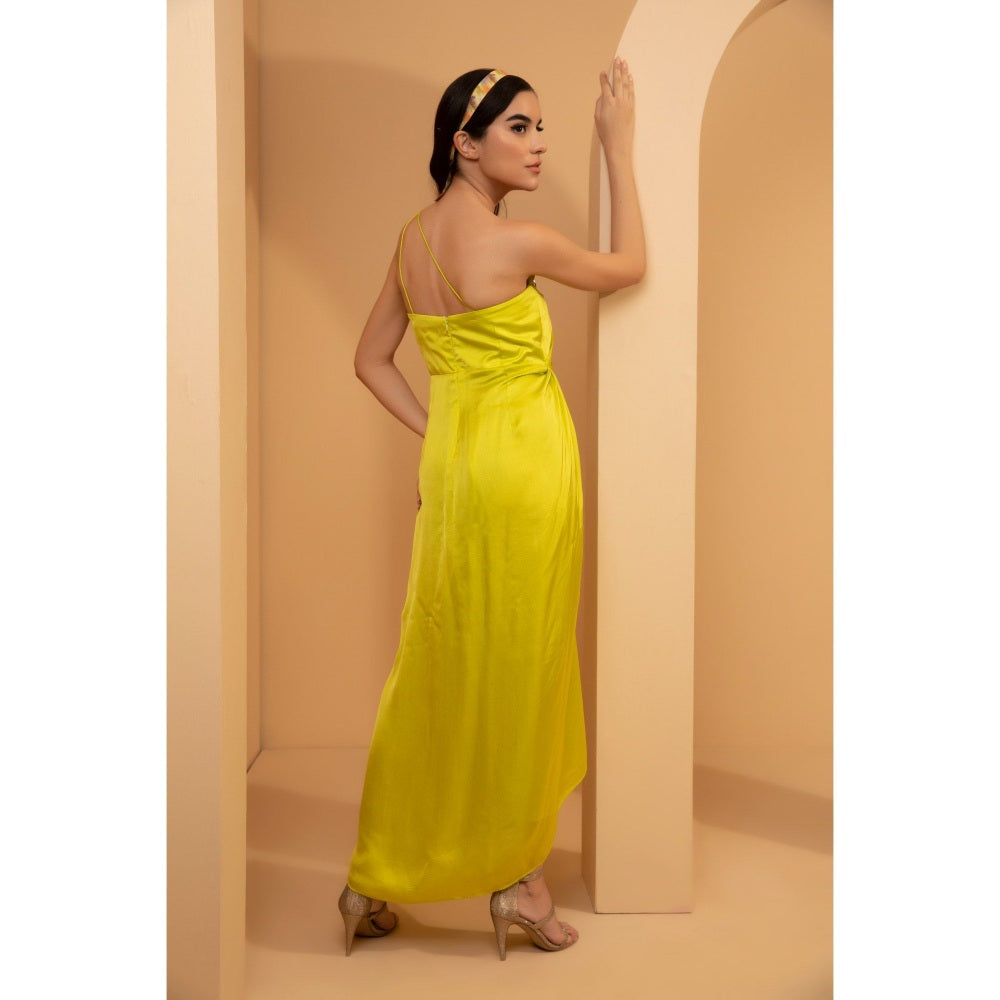Tarini Vij Hillary Green Maxi Dress