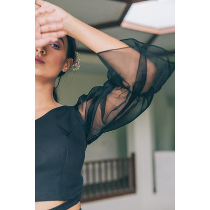 Tarini Vij Navy Blue Sauron Co-Ord (Set of 2)