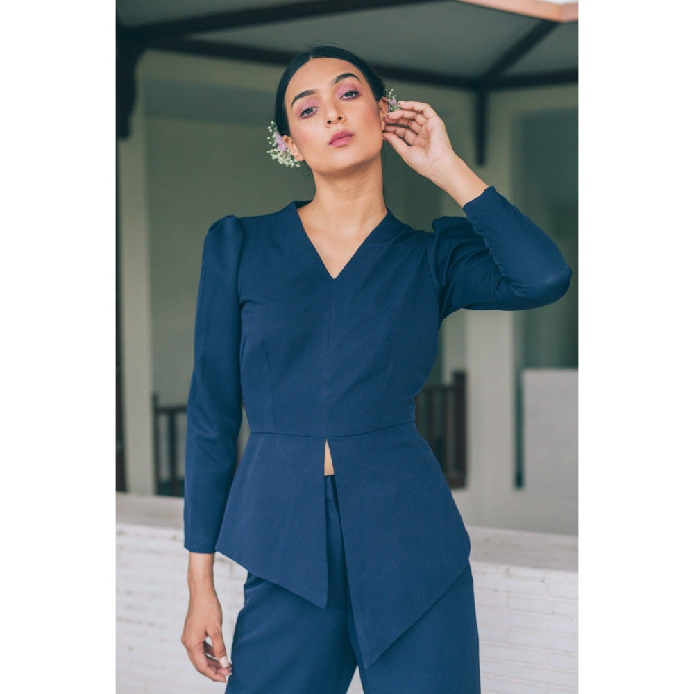 Tarini Vij Navy Blue Sekhmet Co-Ord (Set of 2)