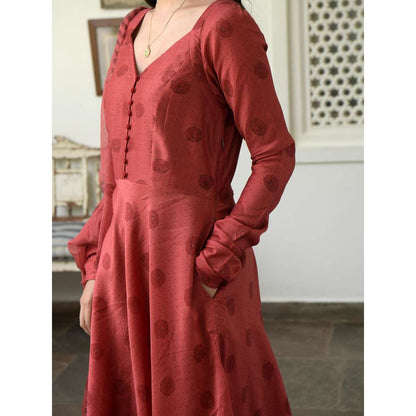 Taro india Dark Amber Kurta with Pant and Dupatta (Set of 3)