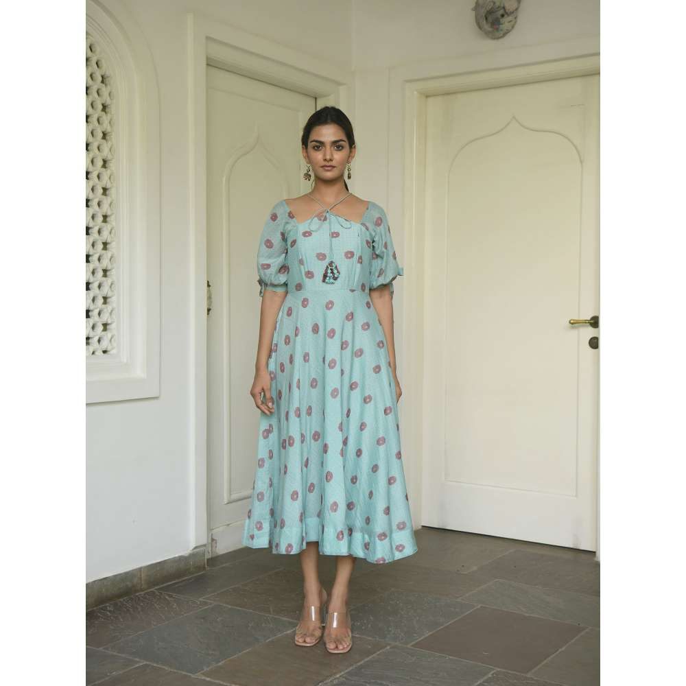 Taro india Turqouise Midi