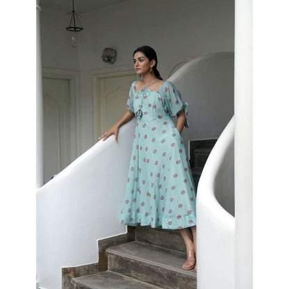 Taro india Turqouise Midi