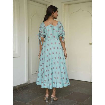 Taro india Turqouise Midi