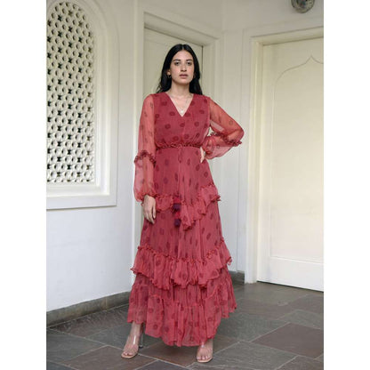 Taro india Dusty Sangria Maxi