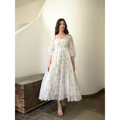 Taro india White Lily Dress Maxi