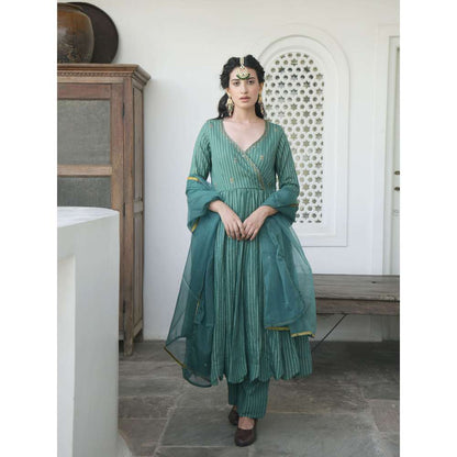 Taro india Golden Pine Kurta with Pant and Dupatta (Set of 3)