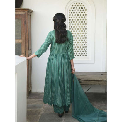 Taro india Golden Pine Kurta with Pant and Dupatta (Set of 3)