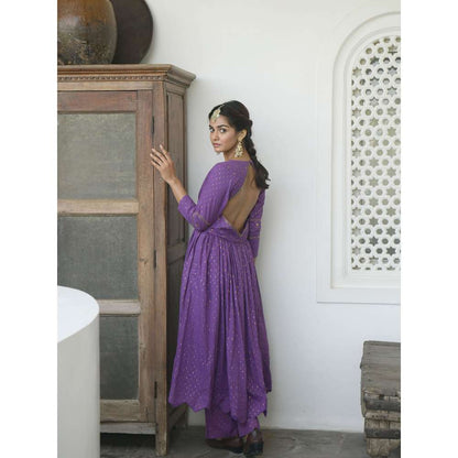 Taro india Dazzling Violet Kurta with Pant and Dupatta (Set of 3)