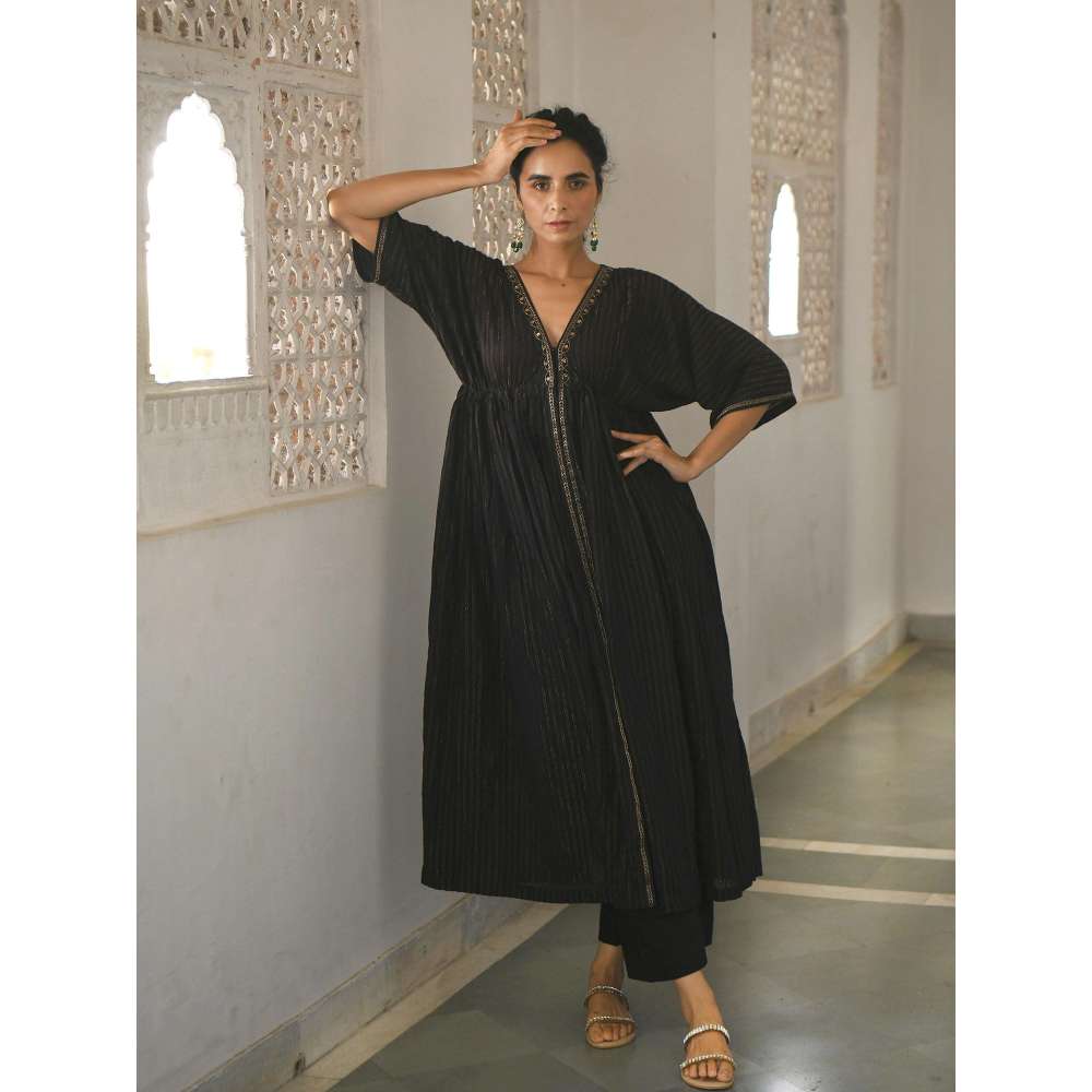 Taro india Cosmic Night Kaftan with Pant (Set of 2)