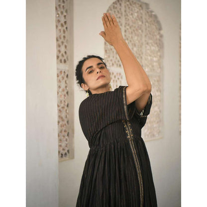 Taro india Cosmic Night Kaftan with Pant (Set of 2)