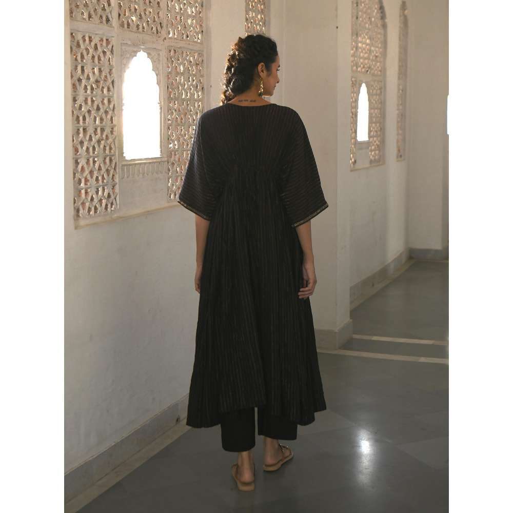 Taro india Cosmic Night Kaftan with Pant (Set of 2)