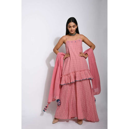 Taro india Flamingo Kurta with Palazzo and Dupatta (Set of 3)