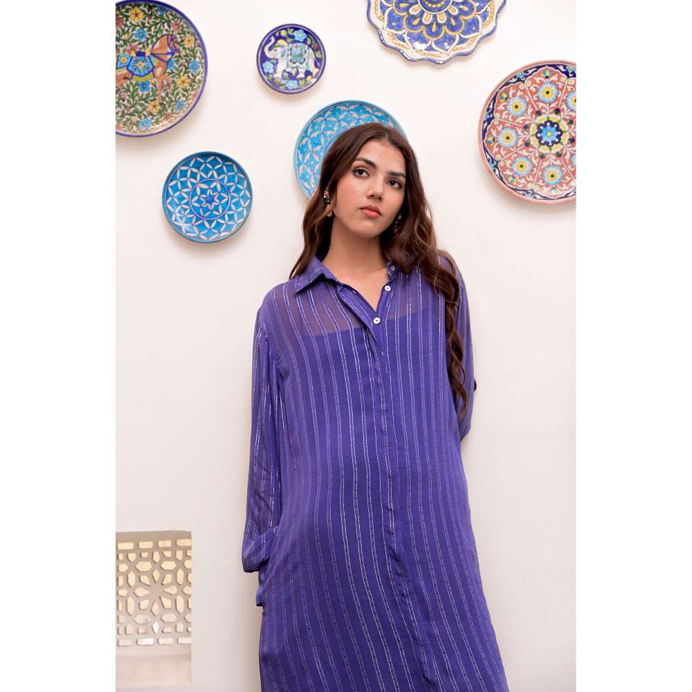 Taro India Neelambar Shirt Dress (Set of 2)