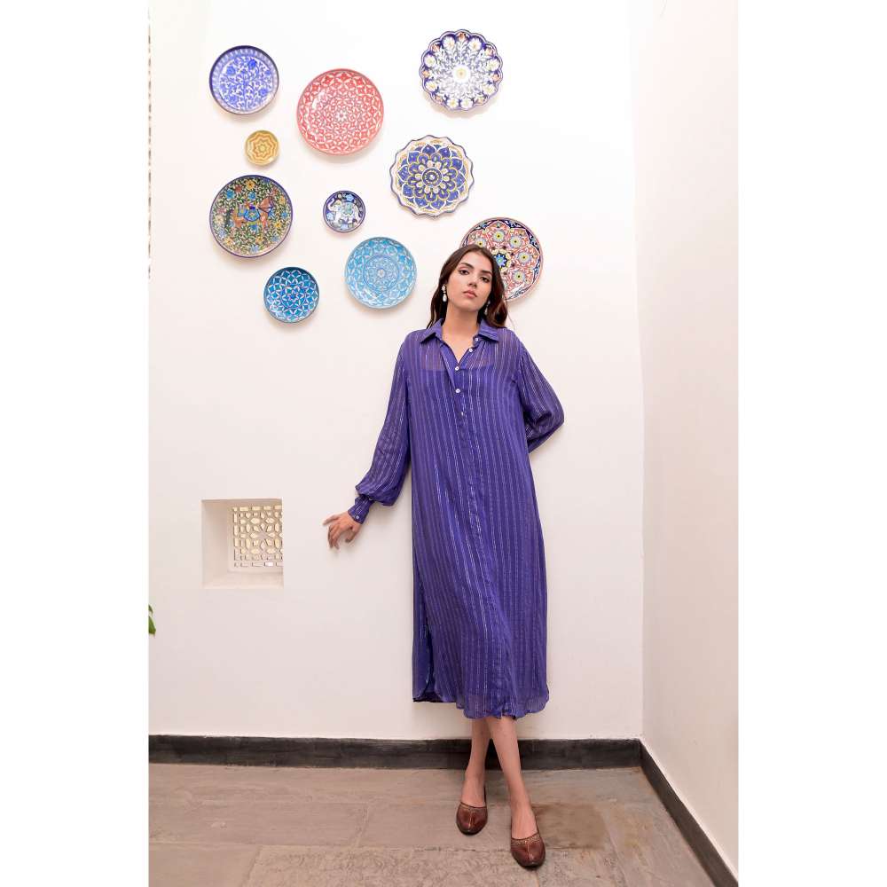 Taro India Neelambar Shirt Dress (Set of 2)