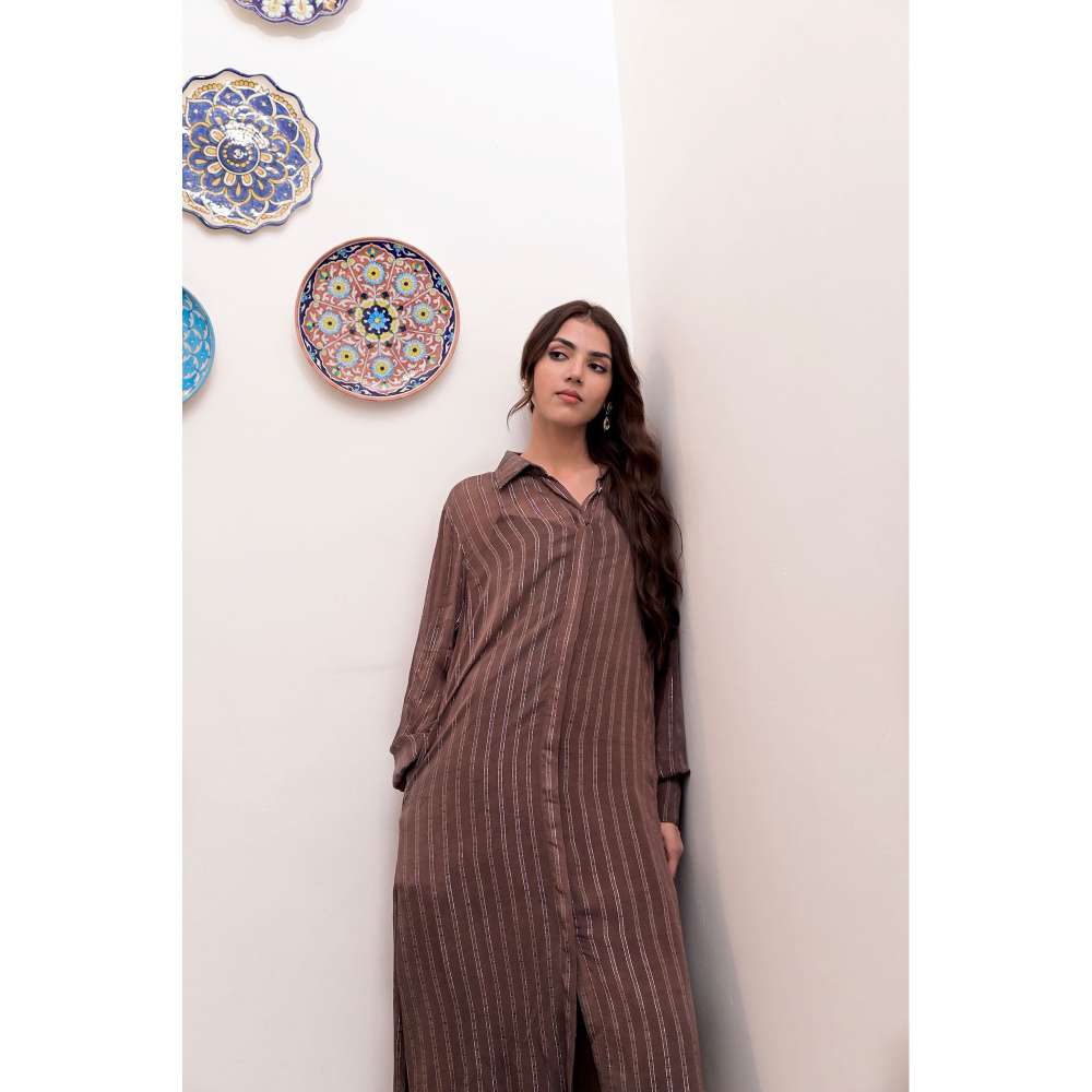 Taro India Gulkand Shirt Dress (Set of 2)