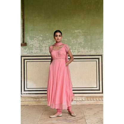 Taro India Gulbahar Kurta Rose Gold (Set of 3)