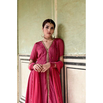 Taro India Surkh Kurta Red (Set of 3)