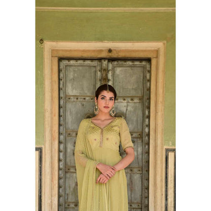 Taro India Sada Bahar Kurta Green (Set of 3)