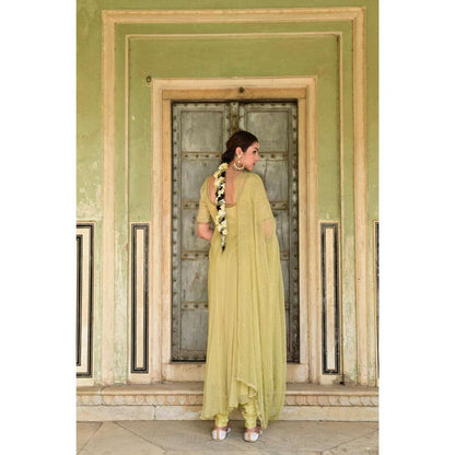 Taro India Sada Bahar Kurta Green (Set of 3)