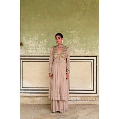 Taro India Gulnaar Kurta Beige (Set of 3)