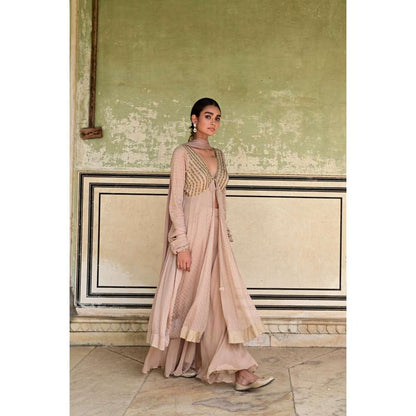 Taro India Gulnaar Kurta Beige (Set of 3)