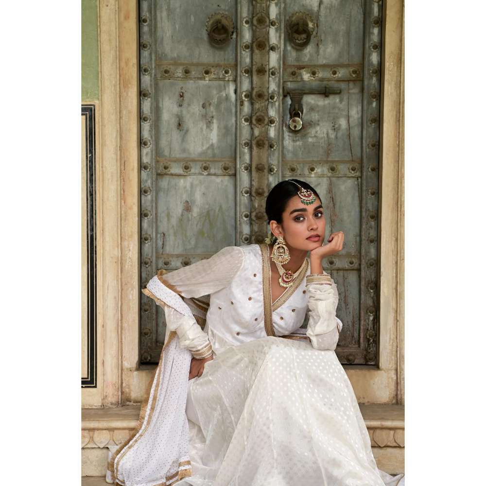 Taro India Masakkli Kurta White (Set of 3)