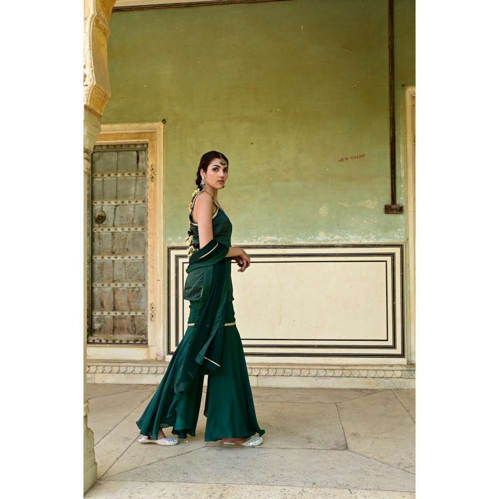 Taro India Heena Sharara Green (Set of 3)