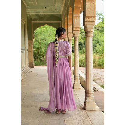 Taro India Kumudni Kurta Lavender (Set of 3)