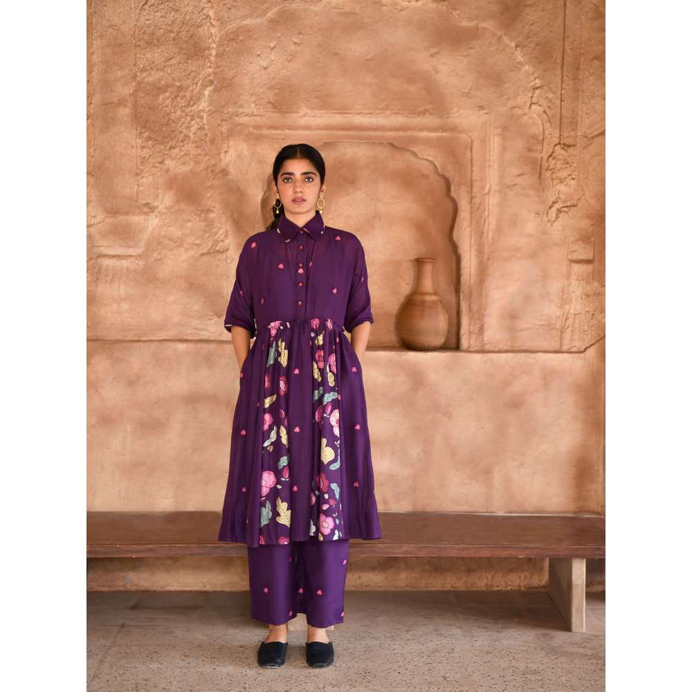 Taro India Mulberry Kurta with Pant and Dupatta (Set of 3)