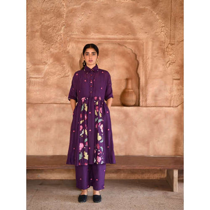 Taro India Mulberry Kurta with Pant and Dupatta (Set of 3)