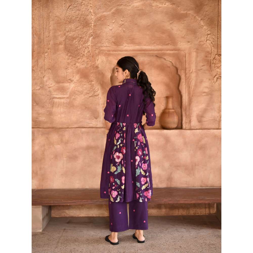 Taro India Mulberry Kurta with Pant and Dupatta (Set of 3)