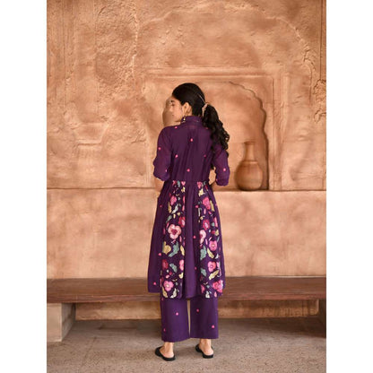 Taro India Mulberry Kurta with Pant and Dupatta (Set of 3)