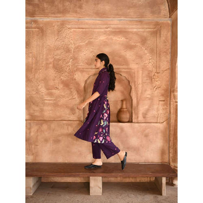Taro India Mulberry Kurta with Pant and Dupatta (Set of 3)