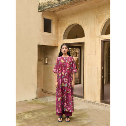 Taro India Auburn Kaftan Kurta with Pant (Set of 2)