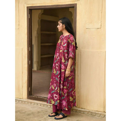 Taro India Auburn Kaftan Kurta with Pant (Set of 2)