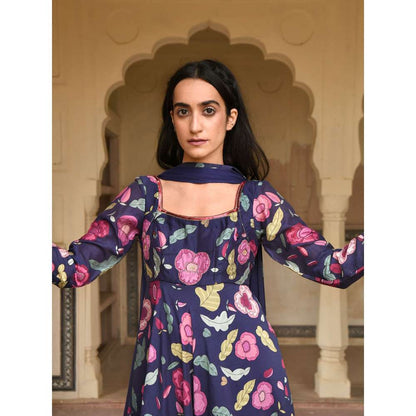 Taro India Oxford Knight Anarkali with Pant and Dupatta (Set of 3)