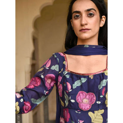 Taro India Oxford Knight Anarkali with Pant and Dupatta (Set of 3)