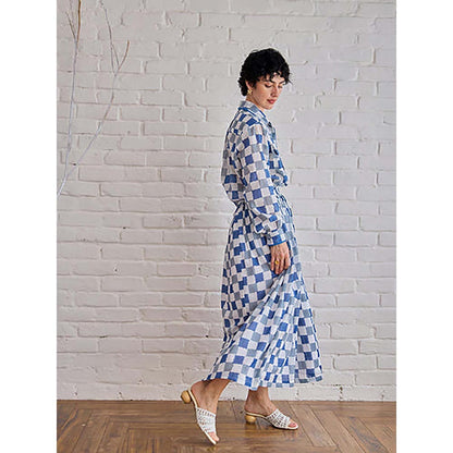 Taro India Blue Pixel Shirt