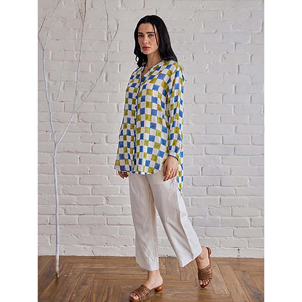 Taro India Blue Willow Multicolour Shirt