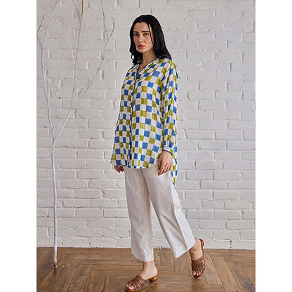 Taro India Blue Willow Multicolour Shirt