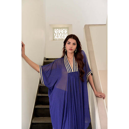 Taro India Zara Kaftan Kurta With Pant And Crop Slip