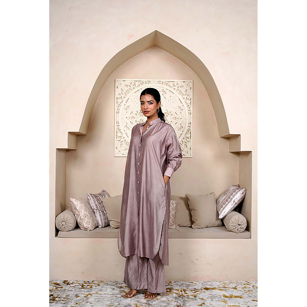 Taro India Nude Brown Kurta With Pant