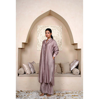 Taro India Nude Brown Kurta With Pant