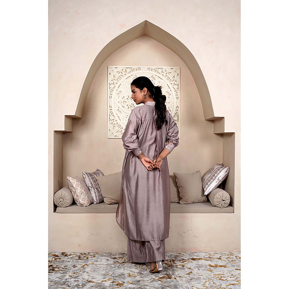 Taro India Nude Brown Kurta With Pant