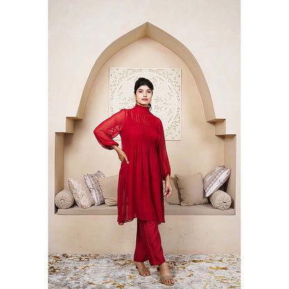 Taro India Crimson Red Co-Ord