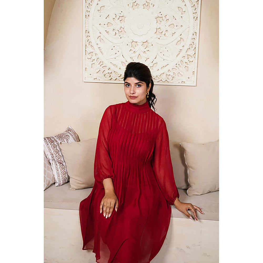 Taro India Crimson Red Co-Ord