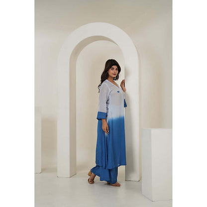 Taro India Sapphire Blue Kurta With Pant
