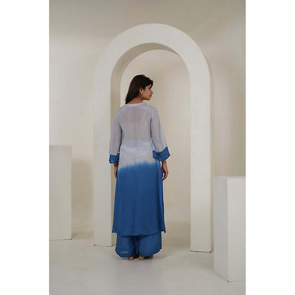 Taro India Sapphire Blue Kurta With Pant