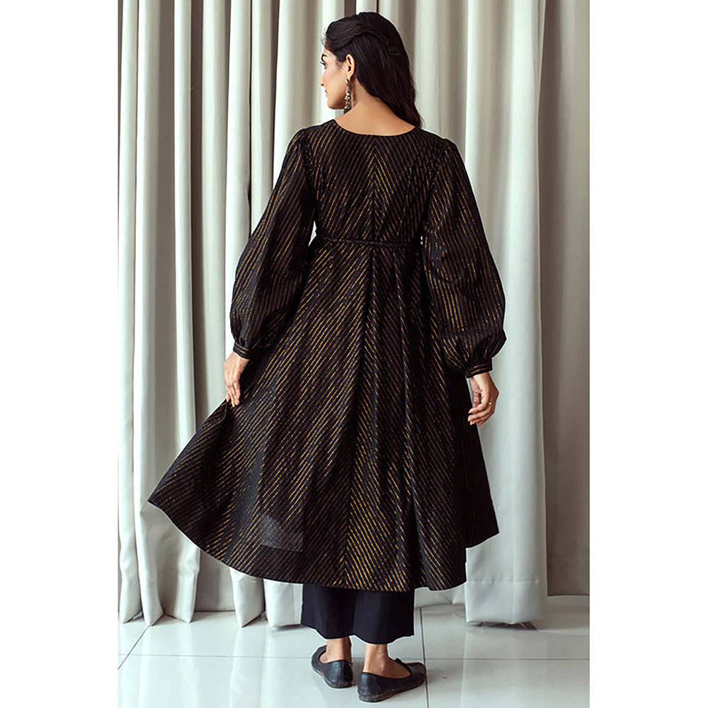 Taro India Vintage Black Kurta With Pant