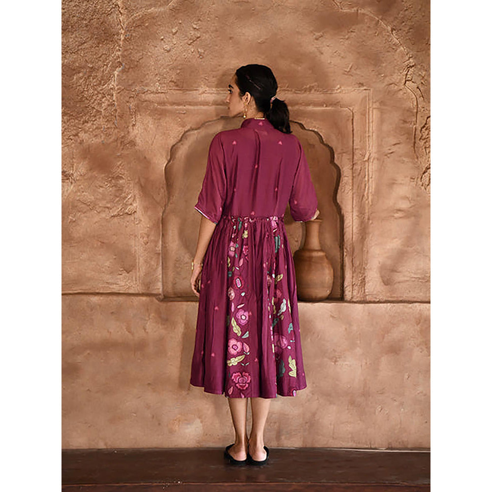 Taro India Mahogany Dress with Slip